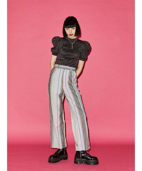 jouetie(ジュエティ)の「パワショルリブニット【サマーニット】(ニット/セーター・レディース・ライトブルー/ブラック/パープル/ピンク/グリーン/その他1・MEDIUM)」の16枚目の写真