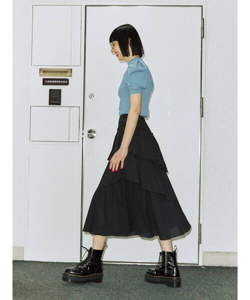 jouetie(ジュエティ)の「パワショルリブニット【サマーニット】(ニット/セーター・レディース・ライトブルー/ブラック/パープル/ピンク/グリーン/その他1・MEDIUM)」の18枚目の写真