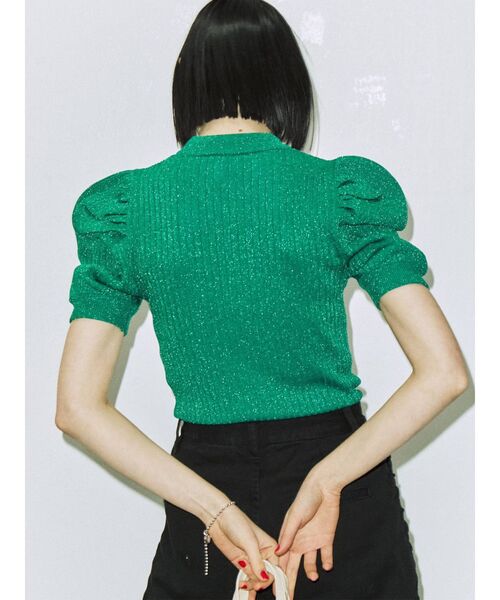 jouetie(ジュエティ)の「パワショルリブニット【サマーニット】(ニット/セーター・レディース・ライトブルー/ブラック/パープル/ピンク/グリーン/その他1・MEDIUM)」の21枚目の写真