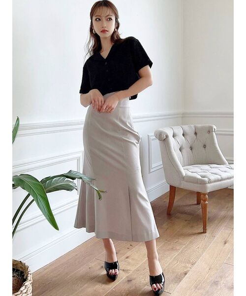 RESEXXY(リゼクシー)の「ハーフスリーブクロップドシャツ【セットアップ着用可能】(シャツ/ブラウス・レディース・その他1/ブラック/ベージュ・FREE)」の14枚目の写真