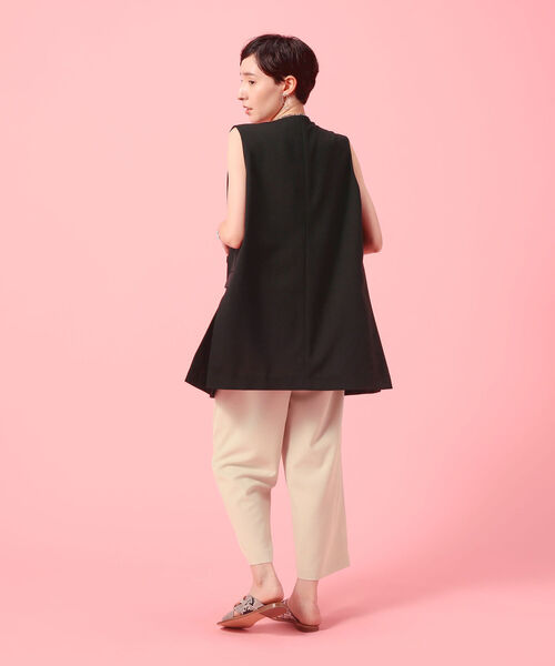 NOLLEY’S Sophi(ノーリーズソフィ)の「麻調ベルト付きセミワイドパンツ(その他パンツ・レディース・チャコールグレー/ベージュ/パープル/ライトグリーン/ネイビー/カーキ/ピンク・38/34/36)」の10枚目の写真