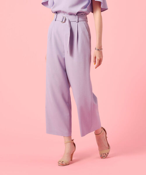 NOLLEY’S Sophi(ノーリーズソフィ)の「麻調ベルト付きセミワイドパンツ(その他パンツ・レディース・チャコールグレー/ベージュ/パープル/ライトグリーン/ネイビー/カーキ/ピンク・38/34/36)」の20枚目の写真