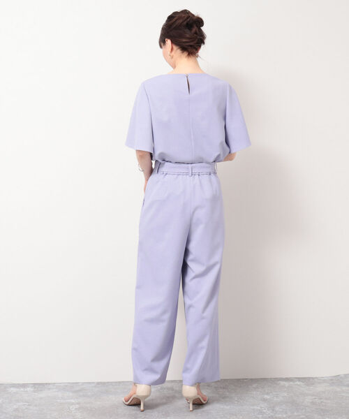 NOLLEY’S Sophi(ノーリーズソフィ)の「麻調ベルト付きセミワイドパンツ(その他パンツ・レディース・チャコールグレー/ベージュ/パープル/ライトグリーン/ネイビー/カーキ/ピンク・38/34/36)」の22枚目の写真