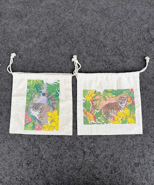 meeny miny（ミーニーマイニー）の「【meeny miny/ミーニーマイニー】旭山動物園 アムールトラ/マヌルネコ ネットバッグ（トートバッグ・レディース・ベージュ/ベージュ系2・FREE）」の15枚目の写真