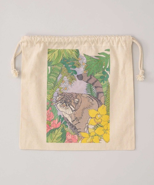 meeny miny（ミーニーマイニー）の「【meeny miny/ミーニーマイニー】旭山動物園 アムールトラ/マヌルネコ ネットバッグ（トートバッグ・レディース・ベージュ/ベージュ系2・FREE）」の16枚目の写真