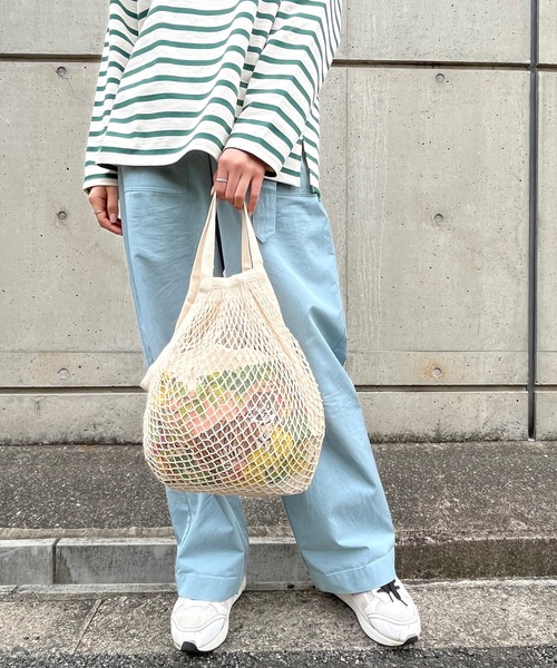 meeny miny（ミーニーマイニー）の「【meeny miny/ミーニーマイニー】旭山動物園 アムールトラ/マヌルネコ ネットバッグ（トートバッグ・レディース・ベージュ/ベージュ系2・FREE）」の21枚目の写真