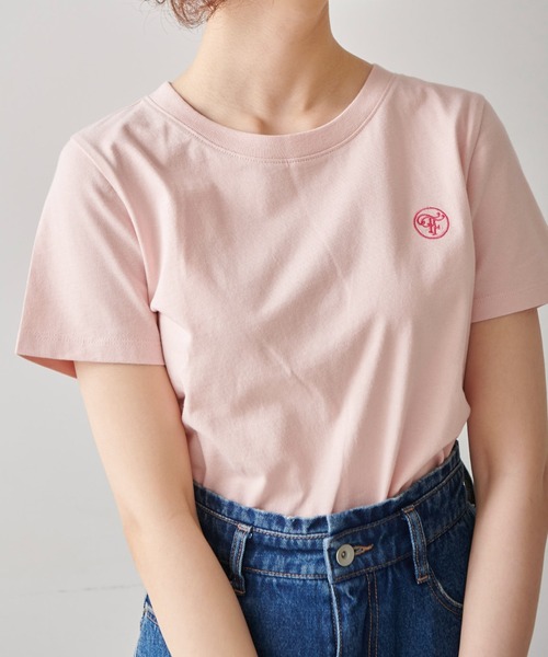 FREE'S MART（フリーズマート）の「◆ワンポイント刺繍ロゴTシャツ（Tシャツ/カットソー・レディース・ホワイト/ブラック/ピンク・FREE）」の3枚目の写真