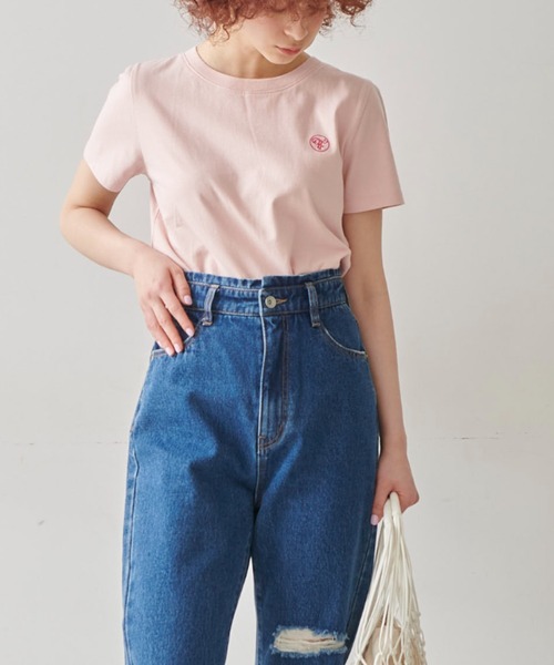 FREE'S MART（フリーズマート）の「◆ワンポイント刺繍ロゴTシャツ（Tシャツ/カットソー・レディース・ホワイト/ブラック/ピンク・FREE）」の20枚目の写真