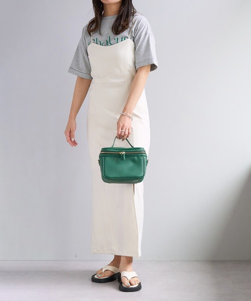 natural couture（ナチュラルクチュール）の「着こなし次第で自由自在 サイドスリットキャミワンピース（ワンピース・レディース・アイボリー/ブラック/グレイッシュベージュ・FREE）」の22枚目の写真