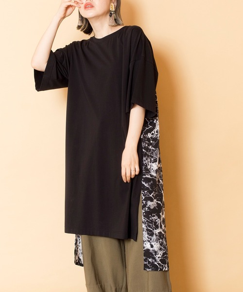 Web限定アイテム バックタックサイドスリットロングtシャツ Tシャツ カットソー Osmosis オズモーシス のファッション通販 Zozotown