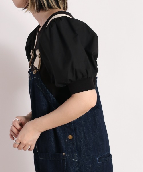 cepo（セポ）の「ドッキングパフスリーブＴｅｅ（Tシャツ/カットソー・レディース・ブラック/ベージュ/カーキ・M）」の9枚目の写真