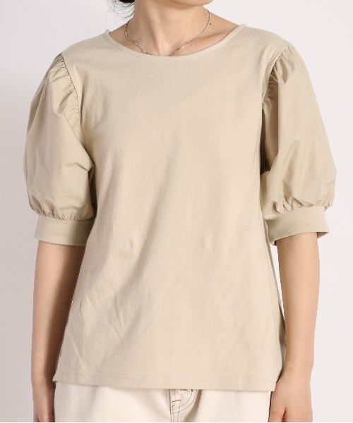 cepo（セポ）の「ドッキングパフスリーブＴｅｅ（Tシャツ/カットソー・レディース・ブラック/ベージュ/カーキ・M）」の20枚目の写真