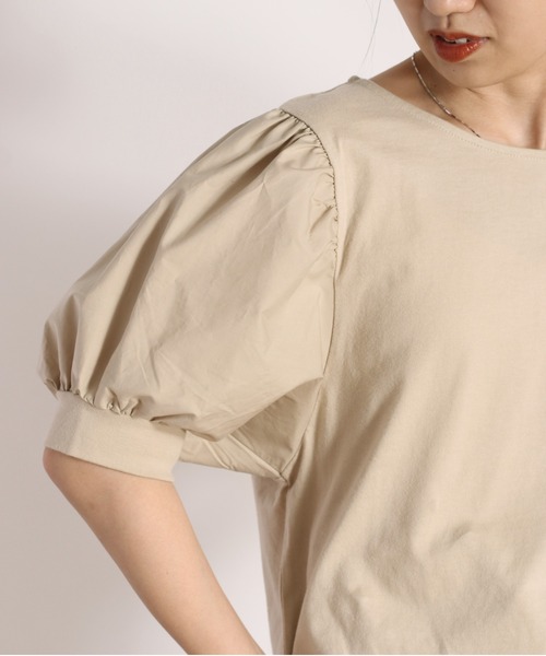 cepo（セポ）の「ドッキングパフスリーブＴｅｅ（Tシャツ/カットソー・レディース・ブラック/ベージュ/カーキ・M）」の21枚目の写真