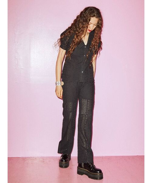 jouetie（ジュエティ）の「パッチワークレースパンツ【WEB限定】（その他パンツ・レディース・オフホワイト/ブラック・MEDIUM）」の3枚目の写真