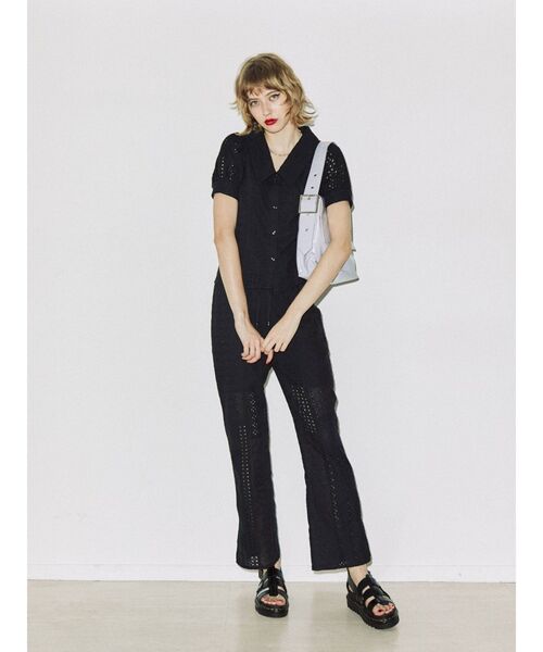 jouetie（ジュエティ）の「パッチワークレースパンツ【WEB限定】（その他パンツ・レディース・オフホワイト/ブラック・MEDIUM）」の5枚目の写真