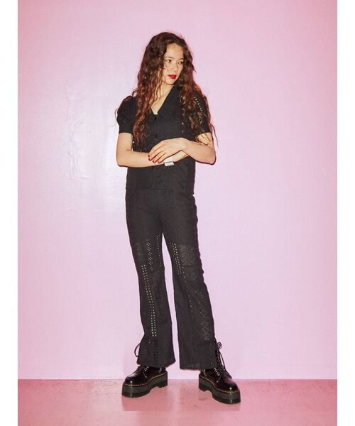 jouetie（ジュエティ）の「パッチワークレースパンツ【WEB限定】（その他パンツ・レディース・オフホワイト/ブラック・MEDIUM）」の7枚目の写真