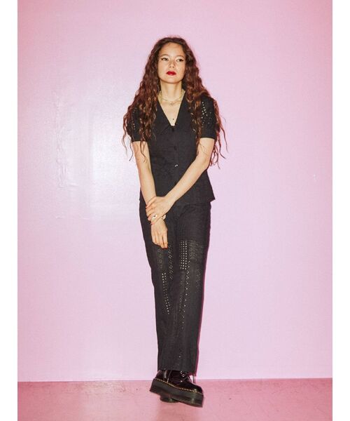 jouetie（ジュエティ）の「パッチワークレースパンツ【WEB限定】（その他パンツ・レディース・オフホワイト/ブラック・MEDIUM）」の8枚目の写真