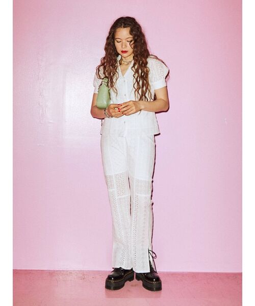 jouetie（ジュエティ）の「パッチワークレースパンツ【WEB限定】（その他パンツ・レディース・オフホワイト/ブラック・MEDIUM）」の10枚目の写真