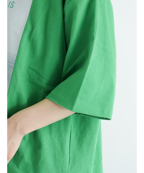 sm2rhythm（サマンサモスモスリズム）の「リサイクル天竺プリントTシャツ（Tシャツ/カットソー・レディース・ホワイト/ベージュ/グリーン/ブルー・ﾌﾘ-）」の16枚目の写真