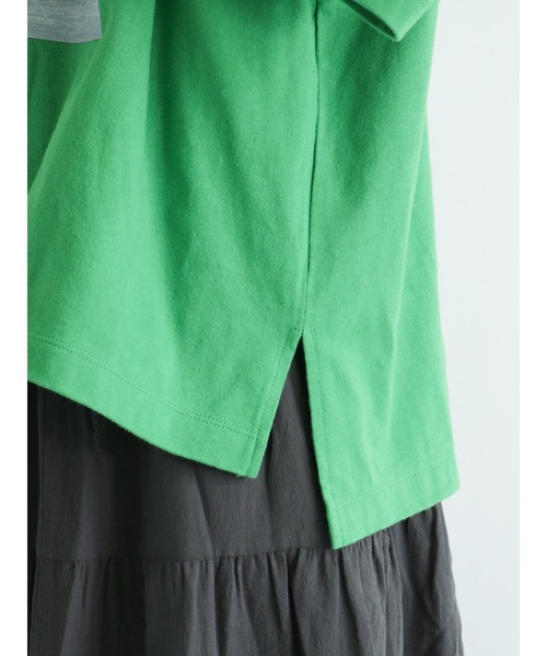 sm2rhythm（サマンサモスモスリズム）の「リサイクル天竺プリントTシャツ（Tシャツ/カットソー・レディース・ホワイト/ベージュ/グリーン/ブルー・ﾌﾘ-）」の17枚目の写真