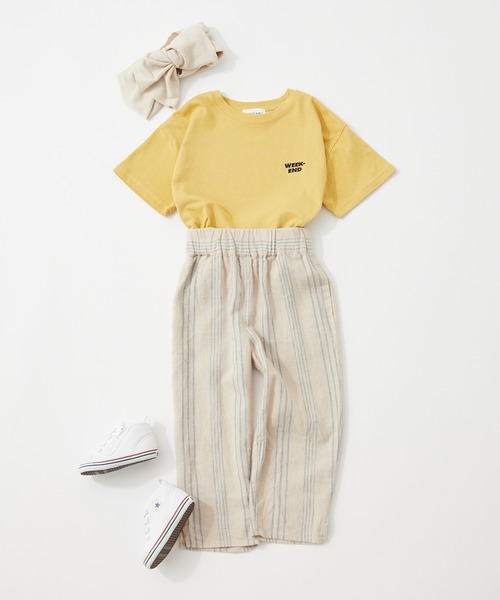 CIAOPANIC TYPY（チャオパニックティピー）の「▽【KIDS】OSOROフェードカラーロゴ刺繍TEE（Tシャツ/カットソー・キッズ・ホワイト/チャコールグレー/パープル/サックスブルー/ピンク/イエロー・SMALL/MEDIUM/LARGE/X-LARGE/XX-LARGE）」の11枚目の写真