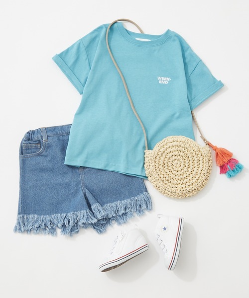 CIAOPANIC TYPY（チャオパニックティピー）の「▽【KIDS】OSOROフェードカラーロゴ刺繍TEE（Tシャツ/カットソー・キッズ・ホワイト/チャコールグレー/パープル/サックスブルー/ピンク/イエロー・SMALL/MEDIUM/LARGE/X-LARGE/XX-LARGE）」の12枚目の写真