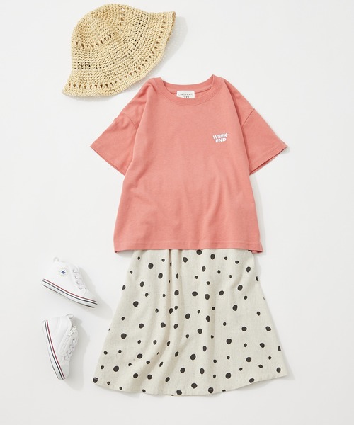 CIAOPANIC TYPY（チャオパニックティピー）の「▽【KIDS】OSOROフェードカラーロゴ刺繍TEE（Tシャツ/カットソー・キッズ・ホワイト/チャコールグレー/パープル/サックスブルー/ピンク/イエロー・SMALL/MEDIUM/LARGE/X-LARGE/XX-LARGE）」の14枚目の写真