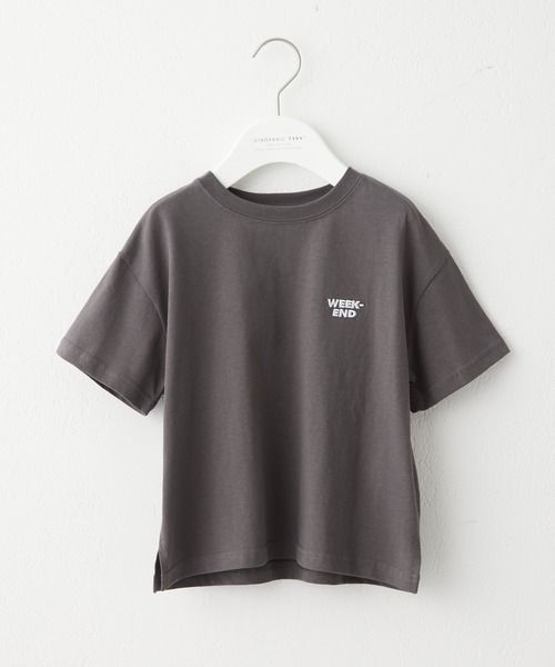 CIAOPANIC TYPY（チャオパニックティピー）の「▽【KIDS】OSOROフェードカラーロゴ刺繍TEE（Tシャツ/カットソー・キッズ・ホワイト/チャコールグレー/パープル/サックスブルー/ピンク/イエロー・SMALL/MEDIUM/LARGE/X-LARGE/XX-LARGE）」の18枚目の写真