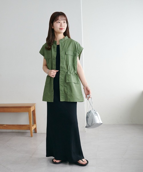 完売品☆Discoatミリタリーコート セール】【リバイバル】スタンドネックミリタリーベスト≪WEB