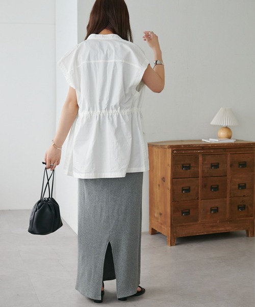 DISCOAT（ディスコート）の「【リバイバル】スタンドネックミリタリーベスト≪WEB限定/ユニセックス≫（ベスト・レディース・ホワイト/カーキ/ブラック/ベージュ・FREE）」の22枚目の写真