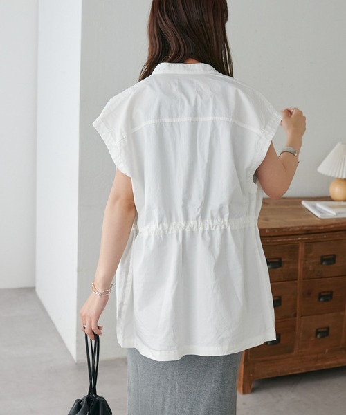 DISCOAT（ディスコート）の「【リバイバル】スタンドネックミリタリーベスト≪WEB限定/ユニセックス≫（ベスト・レディース・ホワイト/カーキ/ブラック/ベージュ・FREE）」の16枚目の写真