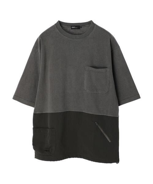 CRAFT STANDARD BOUTIQUE(クラフトスタンダードブティック)の「ピグメント切り替えH/S-TEE-B *(Tシャツ/カットソー・メンズ・ブラック/カーキ/アイボリー・LL/M/L)」の14枚目の写真