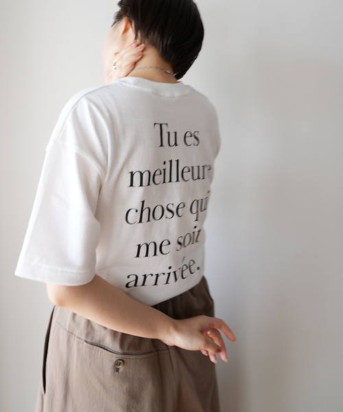 IENA（イエナ）の「ETE MOOD Tシャツ（Tシャツ/カットソー・レディース・ホワイト/ライトグレー/コバルトブルー・FREE）」の2枚目の写真