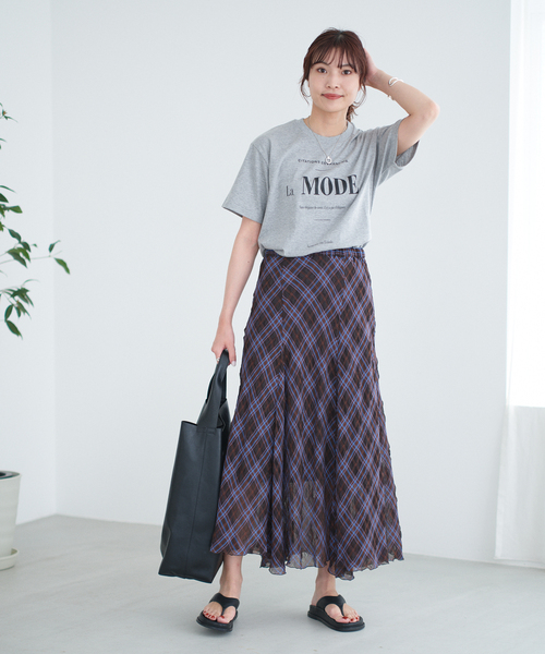 IENA（イエナ）の「ETE MOOD Tシャツ（Tシャツ/カットソー・レディース・ホワイト/ライトグレー/コバルトブルー・FREE）」の4枚目の写真