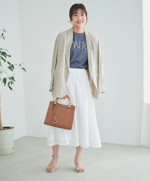 IENA（イエナ）の「ETE MOOD Tシャツ（Tシャツ/カットソー・レディース・ホワイト/ライトグレー/コバルトブルー・FREE）」の6枚目の写真