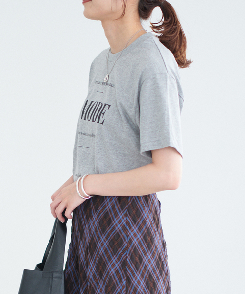 IENA（イエナ）の「ETE MOOD Tシャツ（Tシャツ/カットソー・レディース・ホワイト/ライトグレー/コバルトブルー・FREE）」の7枚目の写真