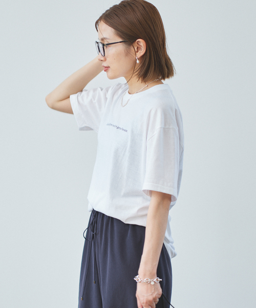 IENA（イエナ）の「ETE MOOD Tシャツ（Tシャツ/カットソー・レディース・ホワイト/ライトグレー/コバルトブルー・FREE）」の12枚目の写真