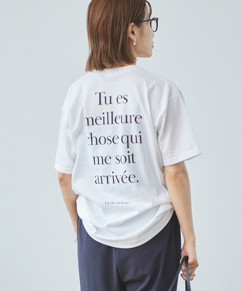 IENA（イエナ）の「ETE MOOD Tシャツ（Tシャツ/カットソー・レディース・ホワイト/ライトグレー/コバルトブルー・FREE）」の13枚目の写真