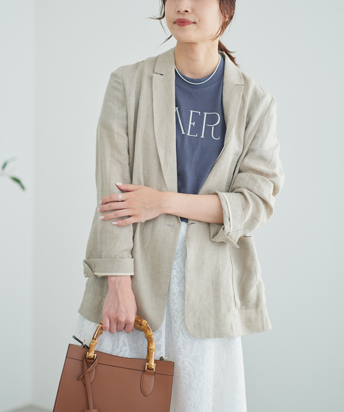 IENA（イエナ）の「ETE MOOD Tシャツ（Tシャツ/カットソー・レディース・ホワイト/ライトグレー/コバルトブルー・FREE）」の17枚目の写真