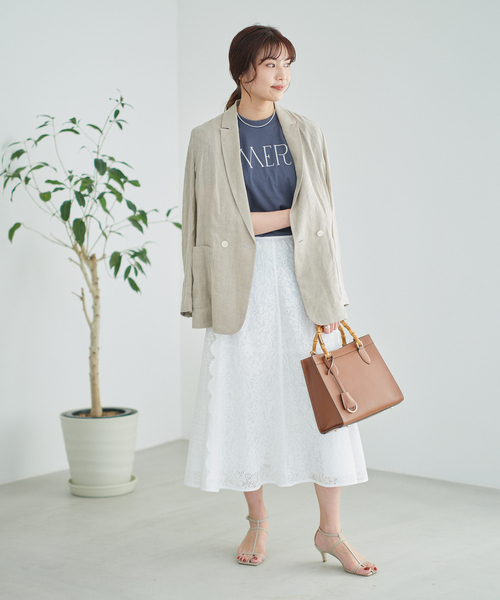 IENA（イエナ）の「ETE MOOD Tシャツ（Tシャツ/カットソー・レディース・ホワイト/ライトグレー/コバルトブルー・FREE）」の18枚目の写真