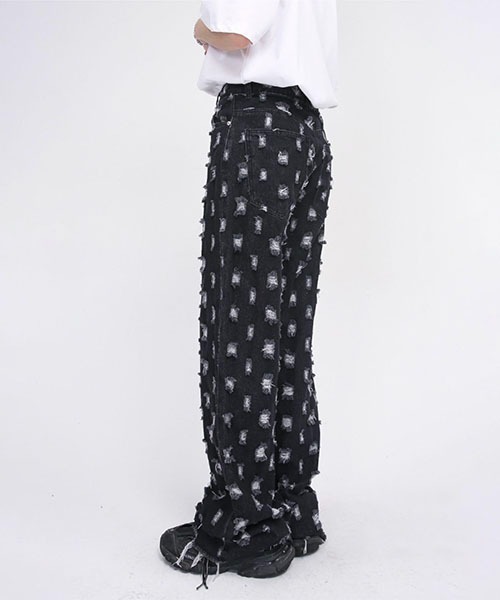 WESTBOY（ウエストボーイ）の「【WB ORIGINALS】Destroy Denim Pants WO22S5PT03（デニムパンツ・メンズ・ブルー/ブラック・XL/M/L）」の5枚目の写真