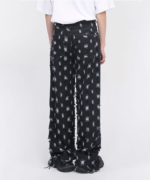 WESTBOY（ウエストボーイ）の「【WB ORIGINALS】Destroy Denim Pants WO22S5PT03（デニムパンツ・メンズ・ブルー/ブラック・XL/M/L）」の6枚目の写真