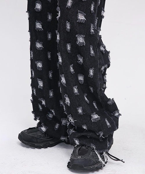 WESTBOY（ウエストボーイ）の「【WB ORIGINALS】Destroy Denim Pants WO22S5PT03（デニムパンツ・メンズ・ブルー/ブラック・XL/M/L）」の8枚目の写真