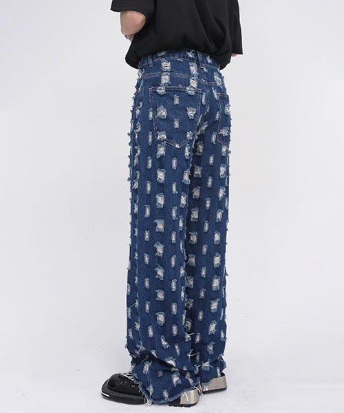 WESTBOY（ウエストボーイ）の「【WB ORIGINALS】Destroy Denim Pants WO22S5PT03（デニムパンツ・メンズ・ブルー/ブラック・XL/M/L）」の10枚目の写真