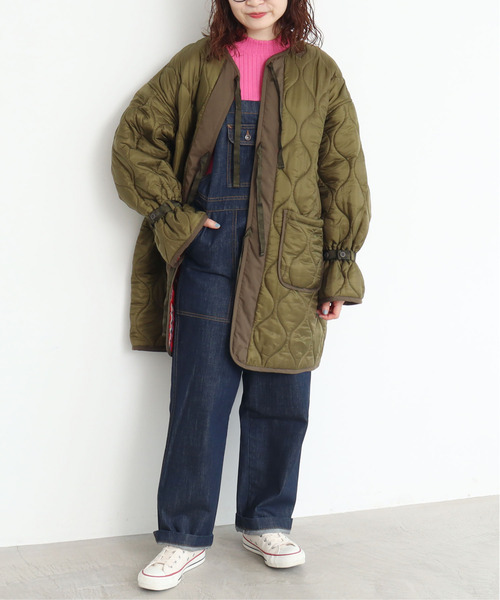 CHILD WOMAN（チャイルドウーマン）の「VICTORIA ワイドリブ肩釦ハイネックプルオーバー（ニット/セーター・レディース・レッド/ネイビー/グリーン/ピンク・FREE）」の18枚目の写真