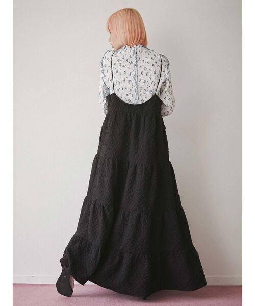 merry jenny（メリージェニー）の「cloudティアードキャミワンピース（ワンピース・レディース・アイボリー/ブラック/ベージュ・FREE）」の7枚目の写真