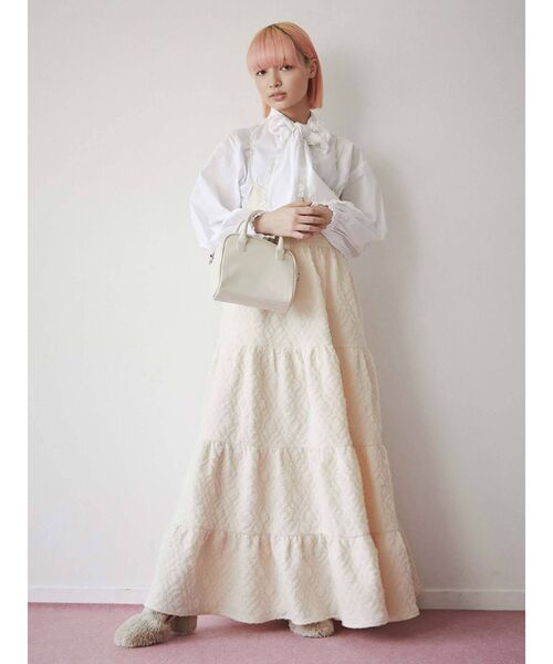 merry jenny（メリージェニー）の「cloudティアードキャミワンピース（ワンピース・レディース・アイボリー/ブラック/ベージュ・FREE）」の12枚目の写真