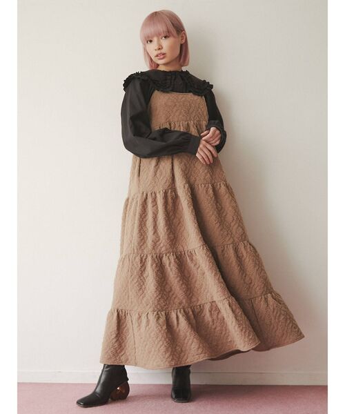 merry jenny（メリージェニー）の「cloudティアードキャミワンピース（ワンピース・レディース・アイボリー/ブラック/ベージュ・FREE）」の20枚目の写真