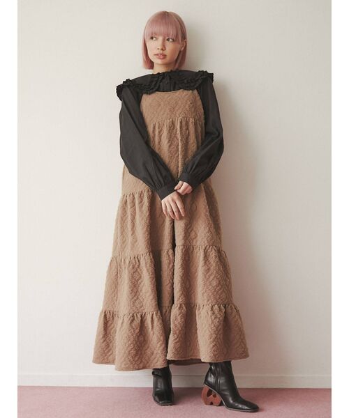 merry jenny（メリージェニー）の「cloudティアードキャミワンピース（ワンピース・レディース・アイボリー/ブラック/ベージュ・FREE）」の22枚目の写真