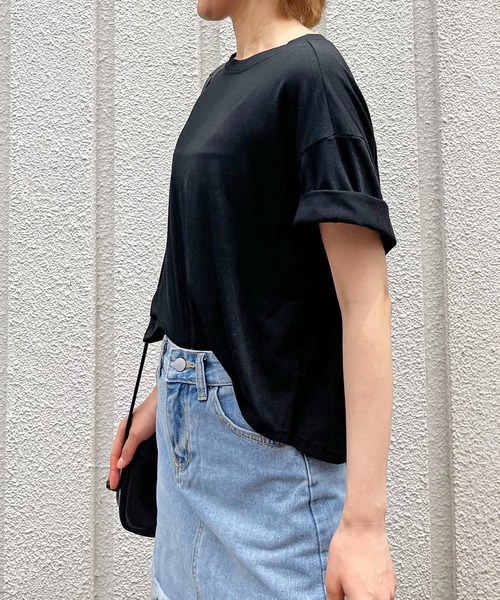 Jewelobe(ジュエローブ)の「バックカットオフTシャツ(Tシャツ/カットソー・レディース・ホワイト/ブラック/ベージュ・FREE)」の21枚目の写真